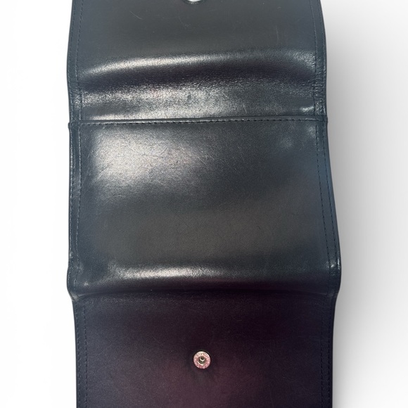 Coach Y2K Black Smooth Leather Trifold Wallet comes with Dusty! - Picture 3 of 7